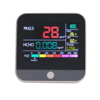 Détecteur de pollution de l'air carré angles arrondis